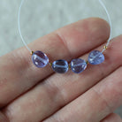 6mm AAA Tanzanite Beads Smooth Nuggets 4 Pcs Gem Quality Gemstone for DIY Jewelry Making Necklace Earrings