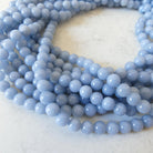 6mm Angelite Smooth Beads 15" Pastel Blue Angelite Beads Gemstone Beads Beading Crafter Gift