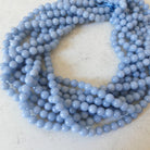6mm Angelite Smooth Beads 15" Pastel Blue Angelite Beads Gemstone Beads Beading Crafter Gift
