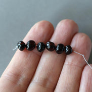 6mm Baltic Amber Beads Black Cherry Beads Genuine Amber 6 pcs