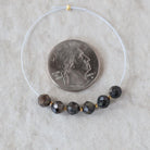 6mm Black Star Sapphire Beads Faceted Round 6 PCs Raw Black Sapphire Natural Gemstone for DIY Jewelry Making