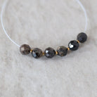 6mm Black Star Sapphire Beads Faceted Round 6 PCs Raw Black Sapphire Natural Gemstone for DIY Jewelry Making