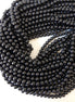 6mm Black Tourmaline Smooth Round Beads Genuine Beads 15" Gemstone Beads for Jewelry Making Beading Craft Gift