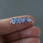 6mm Blue Herkimer Diamond Beads - Round Natural Gemstone 6 Pcs