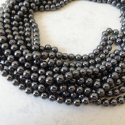6mm Genuine Hematite Smooth Round Beads Genuine Beads 15