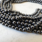 6mm Genuine Hematite Smooth Round Beads Genuine Beads 15