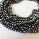 6mm Genuine Hematite Smooth Round Beads Genuine Beads 15" Gemstone Beads for Jewelry Making Beading Craft Gift