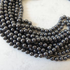 6mm Genuine Hematite Smooth Round Beads Genuine Beads 15" Gemstone Beads for Jewelry Making Beading Craft Gift