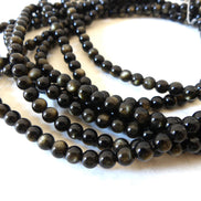 6mm Golden Obsidian Smooth Beads 15