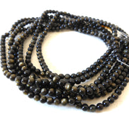 6mm Golden Obsidian Smooth Beads 15