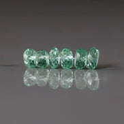 6mmGreen Sapphire Beads Rondelle 6 PCs Faceted Genuine Gemstone Beads Jewelry Making Beading Craft Gift September Birthstone