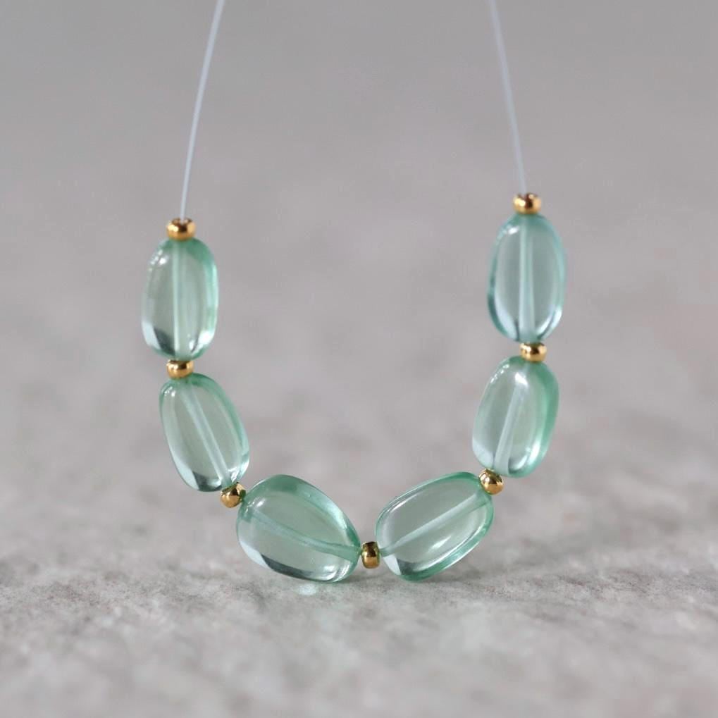 6mm Green Sapphire Beads Rondelle Faceted 9 PCs Gemstones for DIY Jewelry Making Supplies Earrings Necklace