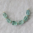 6mm Green Sapphire Beads Rondelle Faceted 9 PCs Gemstones for DIY Jewelry Making Supplies Earrings Necklace