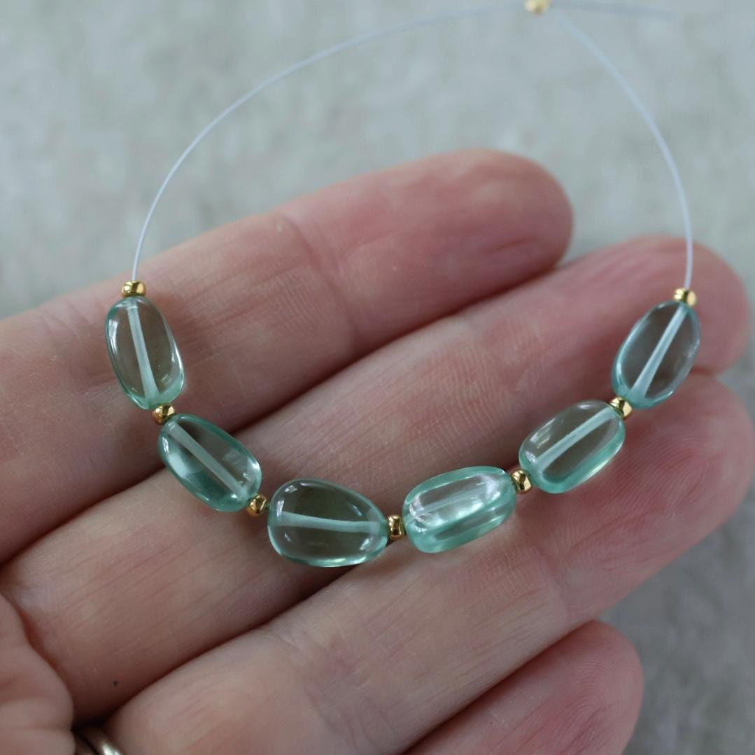 6mm Green Sapphire Beads Rondelle Faceted 9 PCs Gemstones for DIY Jewelry Making Supplies Earrings Necklace