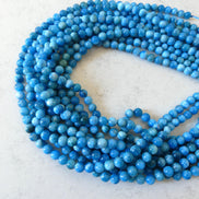 6mm Light Blue Apatite Smooth Beads 15