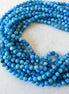 6mm Light Blue Apatite Smooth Beads 15" Genuine Rare Apatite Beads Gemstone Beads Beading Crafter Gift