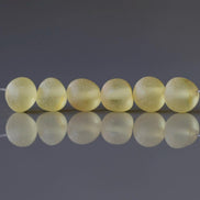 6mm Baltic Amber Beads Honey Amber Lemon Matte Beads Genuine Amber 6 pcs