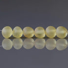 6mm Baltic Amber Beads Honey Amber Lemon Matte Beads Genuine Amber 6 pcs