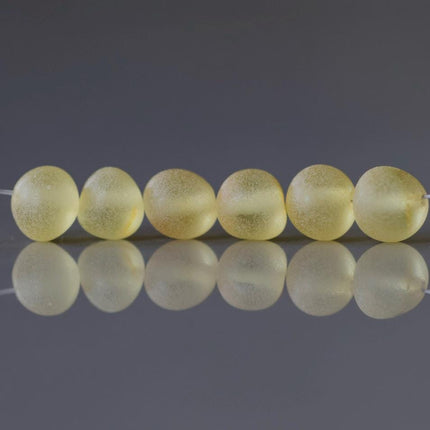 6mm Baltic Amber Beads Honey Amber Lemon Matte Beads Genuine Amber 6 pcs