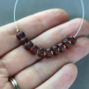 6mm Matte Mozambique Garnet Rondelle Beads Smooth 10 Pcs Natural Gemstone DIY Jewelry Making Earrings Necklace January Birthstone
