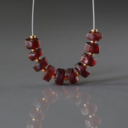 6mm Matte Mozambique Garnet Rondelle Beads Smooth 10 Pcs Natural Gemstone DIY Jewelry Making Earrings Necklace January Birthstone