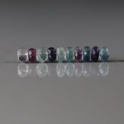 6mm Multi Color Fluorite Rondelle Beads Faceted 10 Pcs Gemstone Beads DIY Jewelry Making Necklace February birthstone