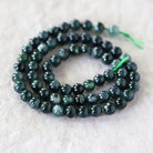 6mm Natural AAA Guatemala Jade Beads Jadeite Gemstone Natural Burma Jade Dark Green For DIY Jewelry Making
