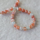 6mm Natural Arusha Sunstone Smooth Beads 7" Orange Gemstone Beads for DIY Jewelry Making