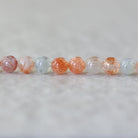 6mm Natural Arusha Sunstone Smooth Beads 7" Orange Gemstone Beads for DIY Jewelry Making