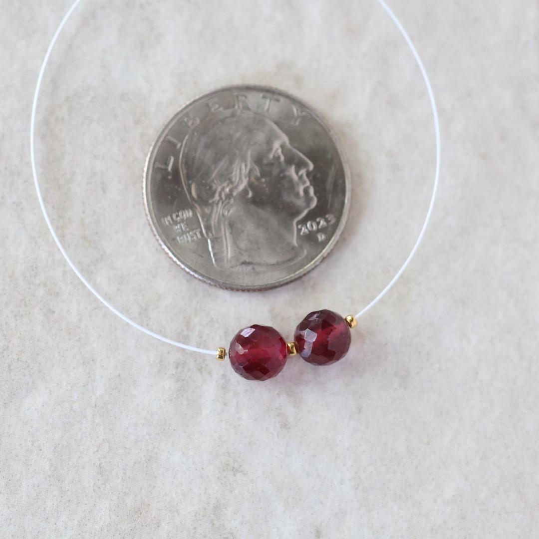 6mm Natural Madagascar Ruby Beads Faceted Round Raw Ruby Gemstone for DIY Jewelry Making Earrings Supplies