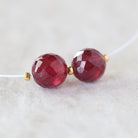 6mm Natural Madagascar Ruby Beads Faceted Round Raw Ruby Gemstone for DIY Jewelry Making Earrings Supplies