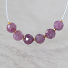 6mm Natural Madagascar Ruby Beads Faceted Round Raw Ruby Gemstone for DIY Jewelry Making Earrings Supplies