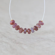 6mm Natural Madagascar Ruby Rondelle Beads Faceted Raw Ruby Gemstone for DIY Jewelry Making Earrings Supplies