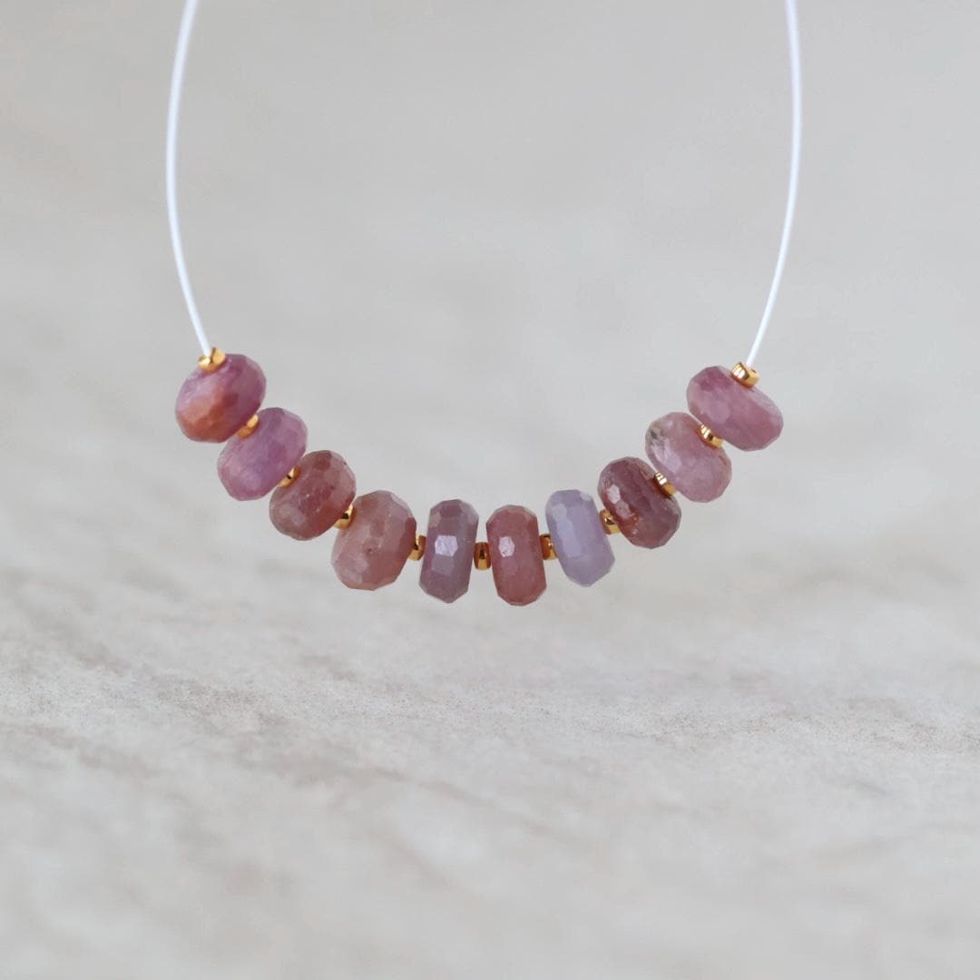 6mm Natural Madagascar Ruby Rondelle Beads Faceted Raw Ruby Gemstone for DIY Jewelry Making Earrings Supplies