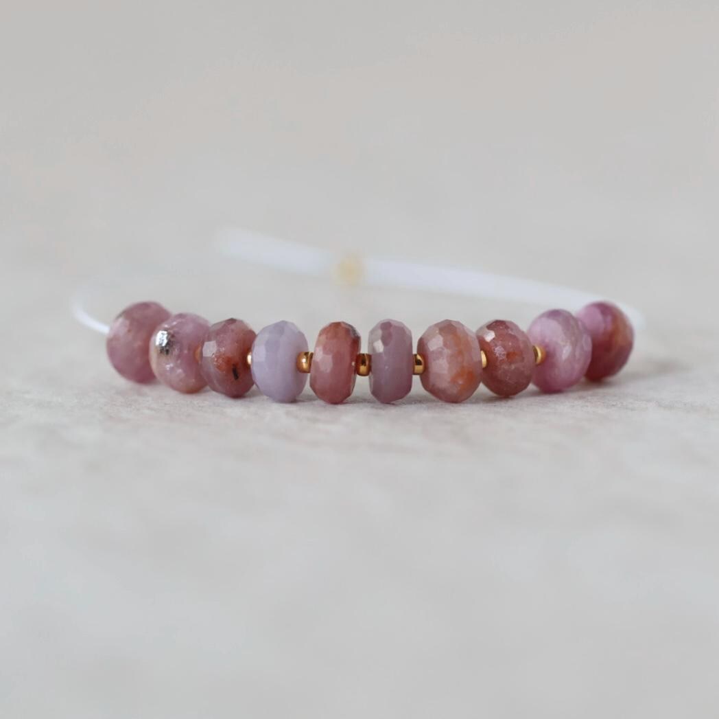 6mm Natural Madagascar Ruby Rondelle Beads Faceted Raw Ruby Gemstone for DIY Jewelry Making Earrings Supplies