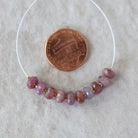 6mm Natural Madagascar Ruby Rondelle Beads Faceted Raw Ruby Gemstone for DIY Jewelry Making Earrings Supplies