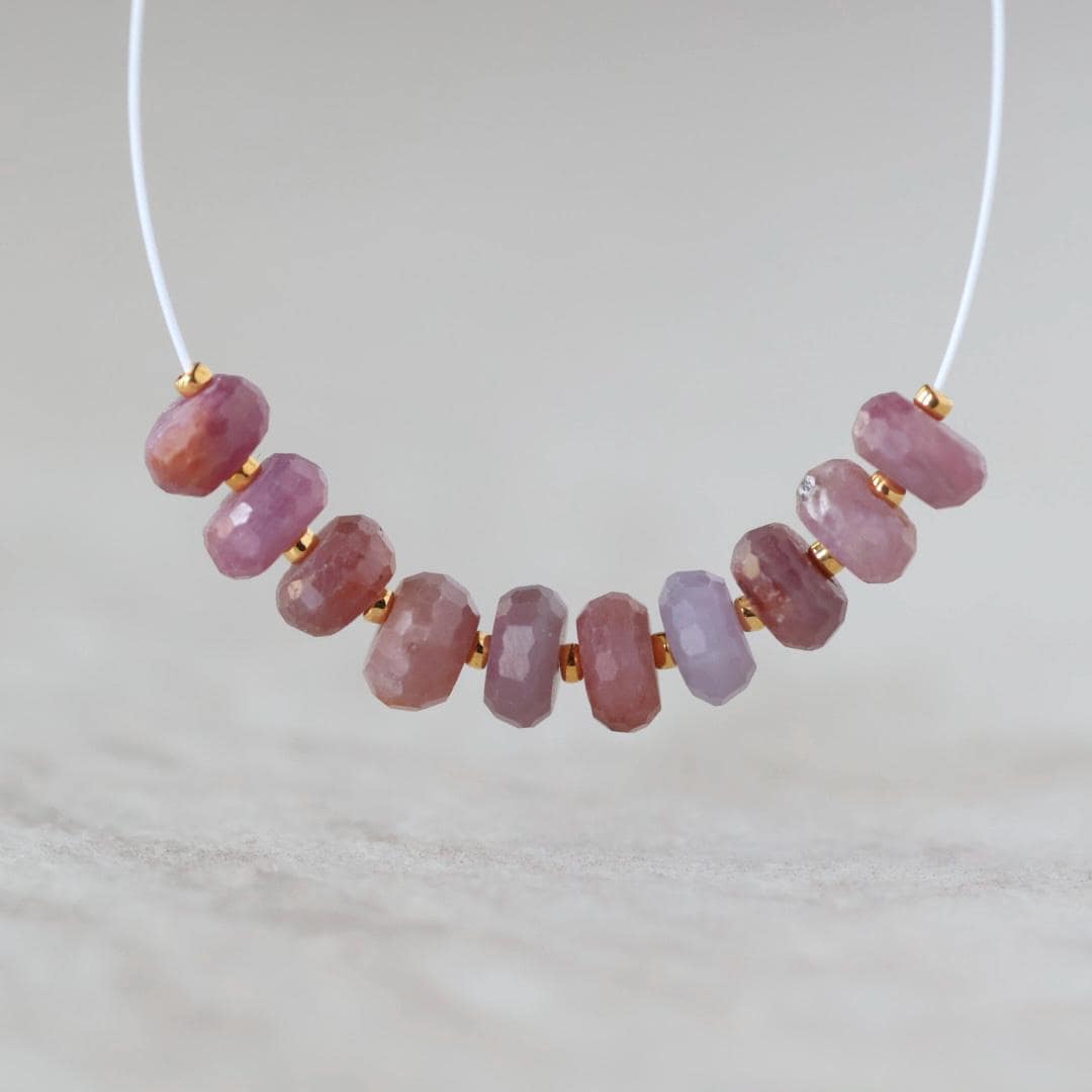 6mm Natural Madagascar Ruby Rondelle Beads Faceted Raw Ruby Gemstone for DIY Jewelry Making Earrings Supplies