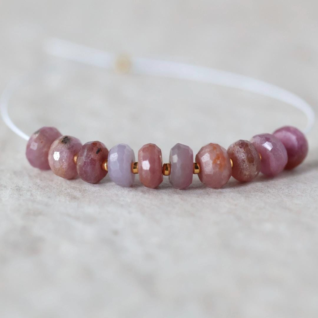 6mm Natural Madagascar Ruby Rondelle Beads Faceted Raw Ruby Gemstone for DIY Jewelry Making Earrings Supplies