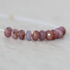 6mm Natural Madagascar Ruby Rondelle Beads Faceted Raw Ruby Gemstone for DIY Jewelry Making Earrings Supplies