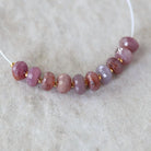 6mm Natural Madagascar Ruby Rondelle Beads Faceted Raw Ruby Gemstone for DIY Jewelry Making Earrings Supplies