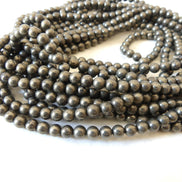 6mm Natural Pyrite Beads Genuine Pyrite Beads 15