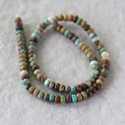 6mm Natural Turquoise Rondelle Beads Smooth 15