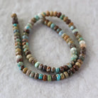 6mm Natural Turquoise Rondelle Beads Smooth 15" Blue Green Brown Genuine Turquoise Gemstone for DIY Jewelry Making Knot Necklace Supplies