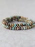 6mm Natural Turquoise Rondelle Beads Smooth 15" Blue Green Brown Genuine Turquoise Gemstone for DIY Jewelry Making Knot Necklace Supplies