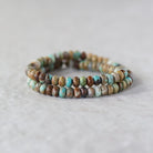 6mm Natural Turquoise Rondelle Beads Smooth 15" Blue Green Brown Genuine Turquoise Gemstone for DIY Jewelry Making Knot Necklace Supplies