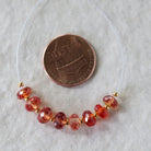 6mm Padparadscha Sapphire Beads - Faceted Rondelle Natural Gemstone 6 Pcs