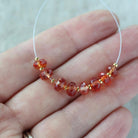 6mm Padparadscha Sapphire Beads - Faceted Rondelle Natural Gemstone 6 Pcs