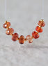 6mm Padparadscha Sapphire Beads - Faceted Rondelle Natural Gemstone 6 Pcs