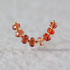 6mm Padparadscha Sapphire Beads - Faceted Rondelle Natural Gemstone 6 Pcs