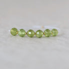 6mm Peridot Round Faceted Beads 6 Pcs Natural Green Gemstone for DIY Jewelry Making